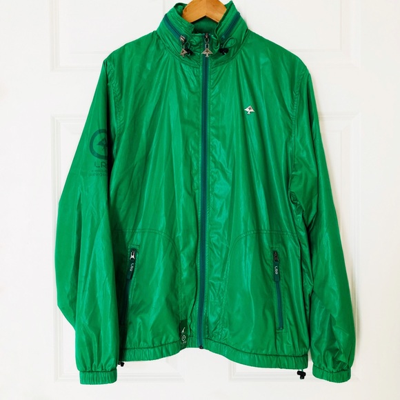 LRG Windbreaker Jacket Bright Green Rare Men’s L - Picture 1 of 10